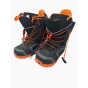 Burton Youth Ambush Smalls Snowboard Boots Size 4 Black Orange Imprint 1